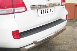 19 899 р. Защита заднего бампера (Ø76 и 63 мм, нержавейка) Russtal  Toyota Land Cruiser  200 (2007-2012)  с доставкой в г. Калуга. Увеличить фотографию 3