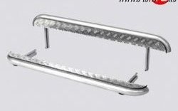 Защита порогов 63,5 мм с алюминиевым листом Металл-Дизайн  Нива 4х4  2121, нива 4х4 ( 2121,  2131 (Legend))