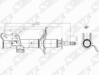 3 589 р. Левый амортизатор передний SAT Nissan 100NX (1990-1996)  с доставкой в г. Калуга. Увеличить фотографию 1