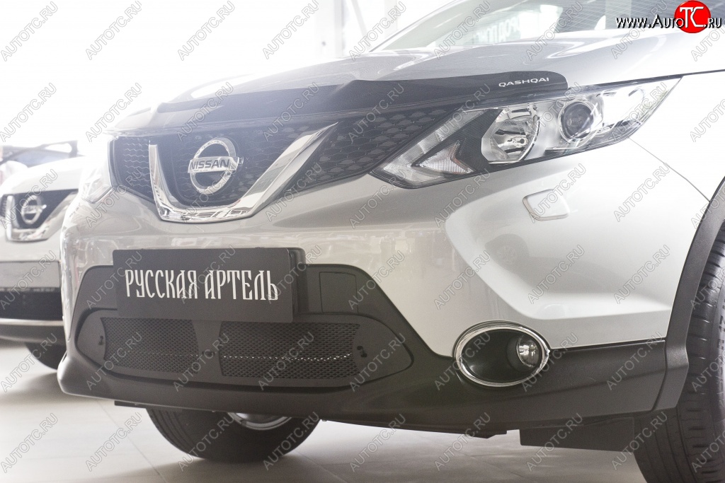 2 099 р. Защитная сетка решетки переднего бампера РА  Nissan Qashqai  2 (2017-2022)  с доставкой в г. Калуга