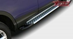 Пороги из алюминиевого профиля Souz-96 Nissan Qashqai 2 J11 рестайлинг (2017-2022)