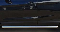 15 299 р. Защита порогов из круглой трубы диаметром 63 мм Russtal  Nissan Qashqai  2 (2013-2019) (Защита порогов с со скосами на торцах (вариант 1))  с доставкой в г. Калуга. Увеличить фотографию 2