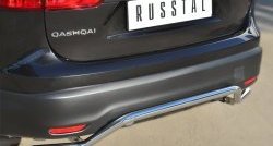 10 949 р. Защита заднего бампера (Ø42 мм волна, нержавейка) Russtal  Nissan Qashqai  2 (2013-2019)  с доставкой в г. Калуга. Увеличить фотографию 2