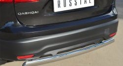 14 999 р. Защита заднего бампера (Ø75x42 мм, нержавейка) Russtal  Nissan Qashqai  2 (2013-2019)  с доставкой в г. Калуга. Увеличить фотографию 2