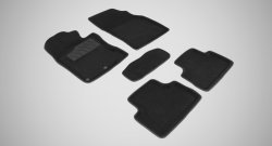 4 799 р. Износостойкие коврики в салон SeiNtex Premium 3D 4 шт. (ворсовые, черные)  Nissan Qashqai  2 (2017-2022)  с доставкой в г. Калуга. Увеличить фотографию 1