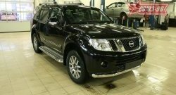 17 639 р. Защита переднего бампера одинарная Souz-96 (d76) Nissan Pathfinder R51 рестайлинг (2009-2014)  с доставкой в г. Калуга. Увеличить фотографию 2