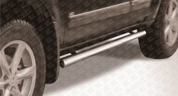 11 949 р. Защита порогов из круглой трубы диаметром 76 мм Slitkoff  Nissan Pathfinder  R51 (2009-2014) (Нержавейка, Полированная)  с доставкой в г. Калуга. Увеличить фотографию 1