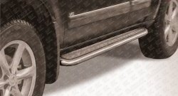 13 549 р. Широкая защита порогов с трубой диаметром 57 мм Slitkoff  Nissan Pathfinder  R51 (2009-2014)  с доставкой в г. Калуга. Увеличить фотографию 1