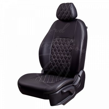 Чехлы для сидений Lord Autofashion Турин Ромб (экокожа) Nissan (Нисан) Tiida Latio (тиида)  C11 (2004-2012) C11 седан