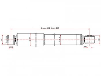 1 499 р. Амортизатор задний LH=RH SAT  Nissan AD  Y11 - Wingroad  2 Y11  с доставкой в г. Калуга. Увеличить фотографию 1