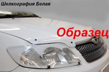 2 599 р. Дефлектор капота CA-Plastiс exclusive  Nissan AD  Y12 (2006-2016) (Шелкография белая)  с доставкой в г. Калуга. Увеличить фотографию 2