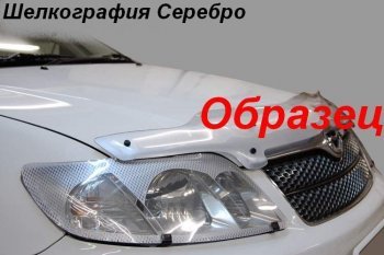 2 349 р. Дефлектор капота CA-Plastiс  Nissan AD  Y12 (2006-2016) (Шелкография серебро)  с доставкой в г. Калуга. Увеличить фотографию 2