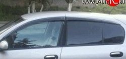 Комплект дефлекторов окон (ветровиков) 4 шт. (хетчбек, 5 дверей) Russtal Nissan Almera седан N16 дорестайлинг (2000-2003)