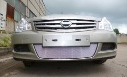 Сетка на бампер Russtal (хром) Nissan Almera седан G15 (2012-2019)