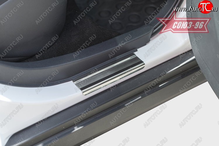 2 519 р. Накладки на внутренние пороги Souz-96 Nissan Almera седан G15 (2012-2019)  с доставкой в г. Калуга