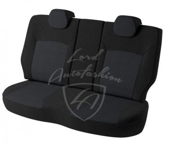 6 649 р. Чехлы для сидений Lord Autofashion Дублин (жаккард, раздельная спинка)  Nissan Almera  седан (2012-2019) (Черный, вставка Прямоугольник черный)  с доставкой в г. Калуга. Увеличить фотографию 2