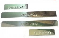 759 р. Накладки на порожки автомобиля M-VRS (нанесение надписи методом штамповки) Nissan Almera Classic седан B10 (2006-2013)  с доставкой в г. Калуга. Увеличить фотографию 1