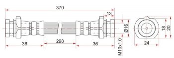 429 р. Тормозной шланг SAT (левый/правый) Nissan Atlas F23 правый руль рестайлинг (1992-2007)  с доставкой в г. Калуга. Увеличить фотографию 1