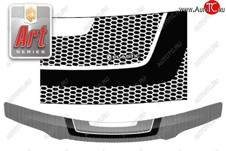 2 349 р. Дефлектор капота CA-Plastiс  Nissan Avenir (1999-2005) (Серия Art черная)  с доставкой в г. Калуга