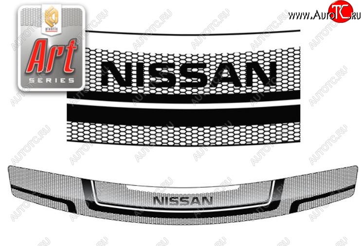 2 399 р. Дефлектор капота CA-Plastiс  Nissan Bassara (1999-2003) (Серия Art серебро)  с доставкой в г. Калуга