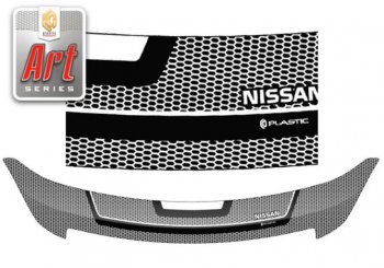 2 399 р. Дефлектор капота CA-Plastiс  Nissan Bluebird Sylphy  седан (2005-2012) (Серия Art графит)  с доставкой в г. Калуга. Увеличить фотографию 1