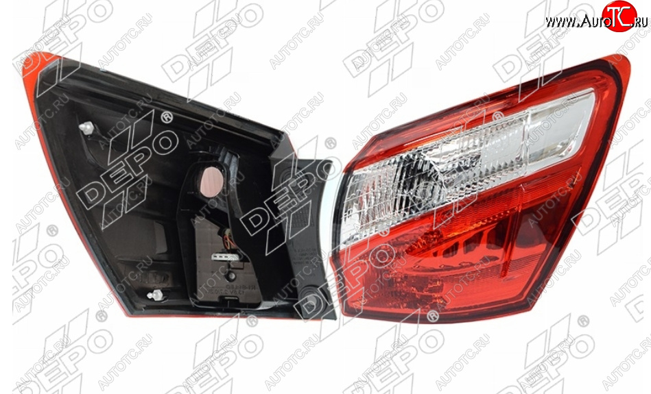 8 399 р. Правый фонарь задний (диодный) DEPO Nissan Dualis J10 2-ой рестайлинг (2010-2014)  с доставкой в г. Калуга