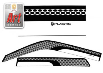 2 259 р. Дефлектора окон CA-Plastic  Nissan Juke  1 YF15 (2010-2020) (Серия Art белая)  с доставкой в г. Калуга. Увеличить фотографию 1