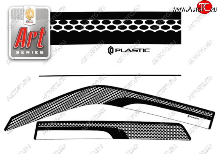 2 259 р. Дефлектора окон CA-Plastic  Nissan Juke  1 YF15 (2010-2020) (Серия Art черная)  с доставкой в г. Калуга