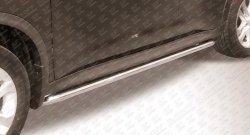 11 649 р. Защита порогов из круглой трубы диаметром 42 мм с загнутыми краями Slitkoff  Nissan Juke  1 YF15 (2010-2014) (2WD)  с доставкой в г. Калуга. Увеличить фотографию 1