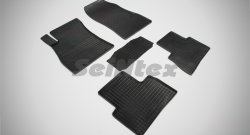 Износостойкие коврики в салон с рисунком Сетка SeiNtex Premium 4 шт. (резина) Nissan Juke 1 YF15 дорестайлинг (2010-2014)