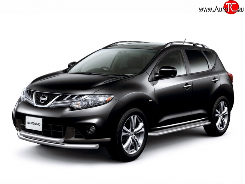 10 899 р. Широкая защита порогов Petroil Tuning Nissan Murano 2 Z51 дорестайлинг (2008-2011)  с доставкой в г. Калуга