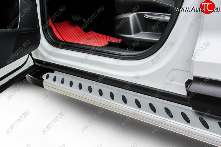19 749 р. Пороги алюминиевые Slitkoff  Nissan Murano  3 Z52 (2015-2024) (Prestige Silver)  с доставкой в г. Калуга