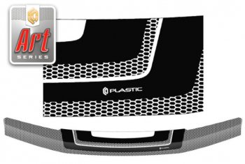 2 349 р. Дефлектор капота CA-Plastiс  Nissan Navara  2 D40 (2010-2016) (Серия Art графит)  с доставкой в г. Калуга. Увеличить фотографию 1