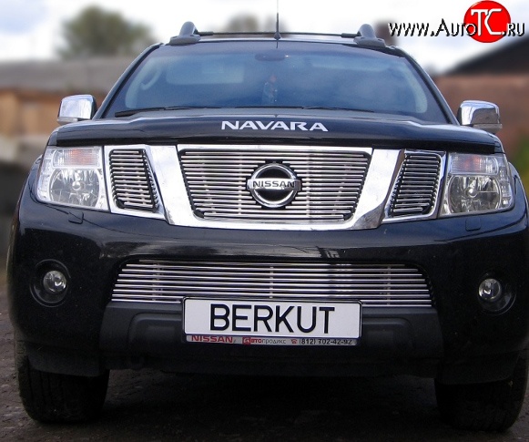 6 799 р. Декоративная вставка решетки радиатора (рестайлинг) Berkut Nissan Navara 2 D40 дорестайлинг (2004-2010)  с доставкой в г. Калуга