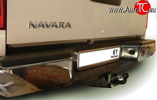 10 999 р. Фаркоп (Double Cab, со ступенькой) Лидер Плюс (до 2000 кг)  Nissan Navara  2 D40 (2004-2010) (Без электропакета)  с доставкой в г. Калуга