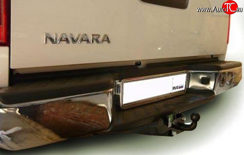 8 189 р. Фаркоп (бампер со ступенькой) NovLine Nissan Navara 2 D40 дорестайлинг (2004-2010)  с доставкой в г. Калуга