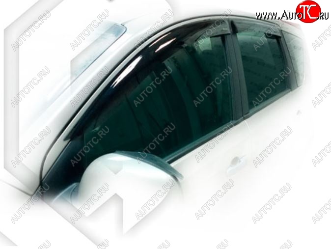 2 079 р. Дефлектора окон (правый руль) CA-Plastic  Nissan Note  1 (2008-2013) (Classic полупрозрачный, Без хром.молдинга)  с доставкой в г. Калуга