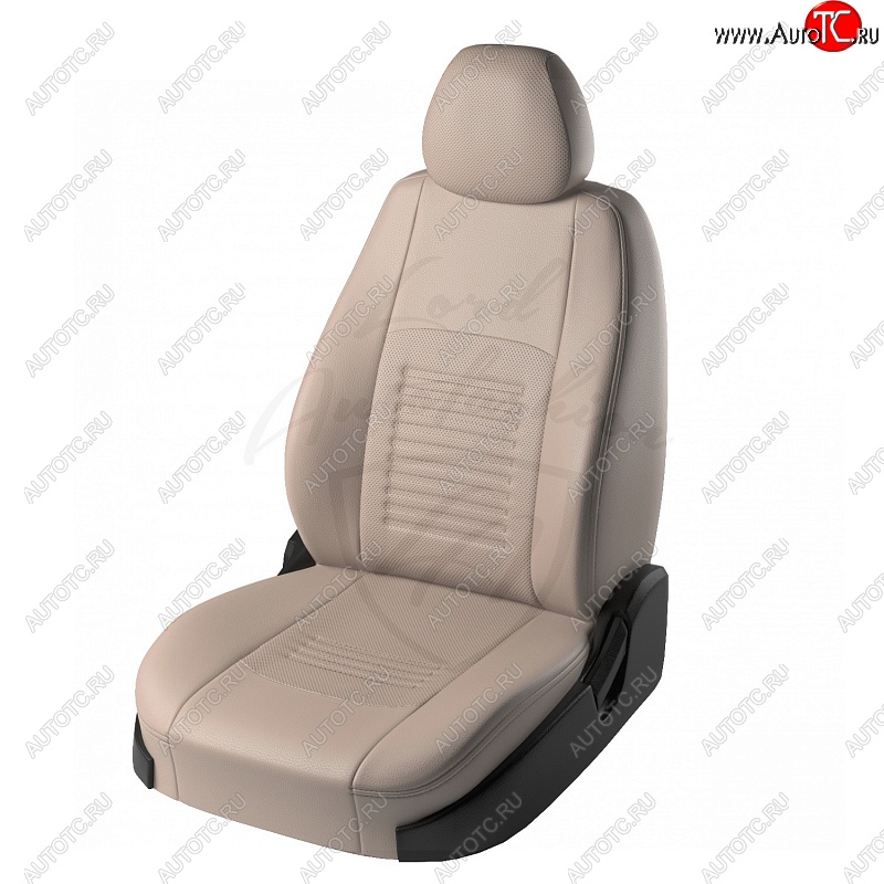 8 749 р. Чехлы для сидений Lord Autofashion Турин (экокожа)  Nissan Note  1 (2008-2013) (Бежевый, вставка Бежевая)  с доставкой в г. Калуга