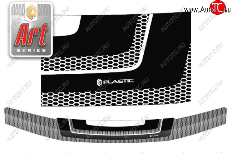 2 349 р. Дефлектор капота CA-Plastiс  Nissan Pathfinder  R51 (2004-2007) (Серия Art черная)  с доставкой в г. Калуга
