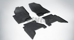 Износостойкие коврики в салон с рисунком Сетка SeiNtex Premium 4 шт. (резина) Nissan Pathfinder R51 рестайлинг (2009-2014)