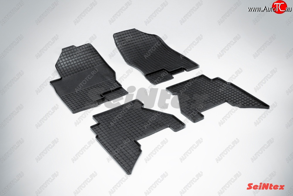 4 999 р. Износостойкие коврики в салон с рисунком Сетка SeiNtex Premium 4 шт. (резина) Nissan Pathfinder R51 рестайлинг (2009-2014)  с доставкой в г. Калуга