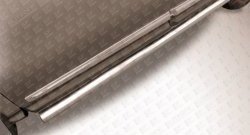 12 999 р. Защита порогов из круглой трубы диаметром 76 мм Slitkoff  Nissan Pathfinder  R52 (2012-2017) (Нержавейка, Полированная)  с доставкой в г. Калуга. Увеличить фотографию 1