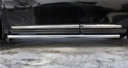 14 849 р. Защита порогов из круглой трубы диаметром 63 мм Russtal  Nissan Pathfinder  R52 (2012-2017) (Защита порогов с со скосами на торцах (вариант 1))  с доставкой в г. Калуга. Увеличить фотографию 3