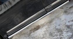 14 849 р. Защита порогов из круглой трубы диаметром 63 мм Russtal  Nissan Pathfinder  R52 (2012-2017) (Защита порогов с со скосами на торцах (вариант 1))  с доставкой в г. Калуга. Увеличить фотографию 5