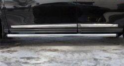 14 849 р. Защита порогов из круглой трубы диаметром 63 мм Russtal  Nissan Pathfinder  R52 (2012-2017) (Защита порогов с со скосами на торцах (вариант 1))  с доставкой в г. Калуга. Увеличить фотографию 6