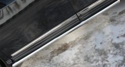 14 849 р. Защита порогов из круглой трубы диаметром 63 мм Russtal  Nissan Pathfinder  R52 (2012-2017) (Защита порогов с со скосами на торцах (вариант 1))  с доставкой в г. Калуга. Увеличить фотографию 8