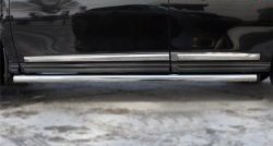 14 849 р. Защита порогов из круглой трубы диаметром 63 мм Russtal  Nissan Pathfinder  R52 (2012-2017) (Защита порогов с со скосами на торцах (вариант 1))  с доставкой в г. Калуга. Увеличить фотографию 9