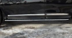 21 749 р. Защита порогов с круглыми вставками для ног из овальной трубы диаметром 75x42 мм Russtal  Nissan Pathfinder  R52 (2012-2017)  с доставкой в г. Калуга. Увеличить фотографию 2