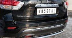 11 999 р. Защита заднего бампера (Ø63 мм, нержавейка) Russtal  Nissan Pathfinder  R52 (2012-2017)  с доставкой в г. Калуга. Увеличить фотографию 2