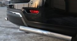 6 399 р. Защита заднего бампера (Ø63 мм уголки, нержавейка) Russtal  Nissan Pathfinder  4 R52 (2012-2017)  с доставкой в г. Калуга. Увеличить фотографию 3